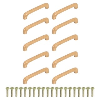 Wood 3.78" Hole Spacing Cabinets Drawer Knob Pulls Handles - Bed Bath ...